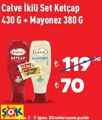 CALVE İKİLİ SET KETÇAP 430 G+MAYONEZ 380 G CALVE İKİLİ SET KETÇAP 430 G+MAYONEZ 380 G